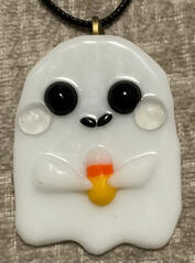 Ghost with Candy Corn Ornament
